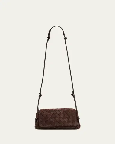 Bottega Veneta Smooth Suede Crossbody Bag | Thumbnail 10