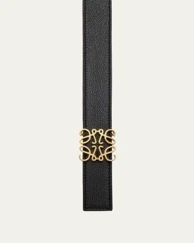 Loewe Anagram Reversible Grained Leather Belt | Thumbnail 3