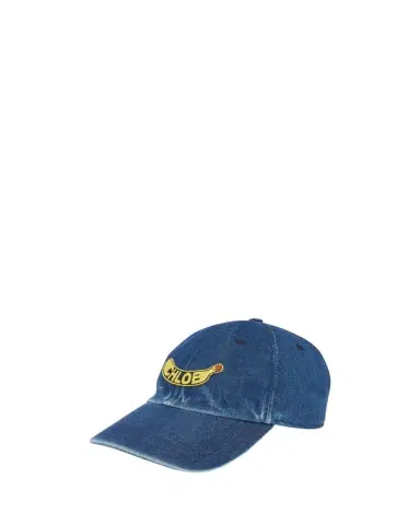 Chloé Banana Patch Denim Cap | Thumbnail 1 Chloé Banana Patch Denim Cap | Thumbnail 1