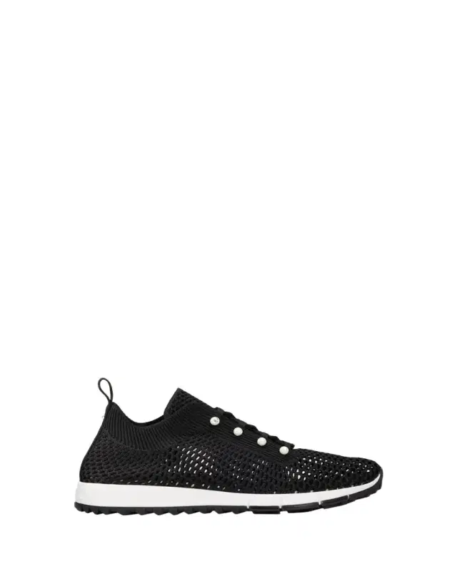 Veles Imitation Pearl-Embellished Knit Sneakers