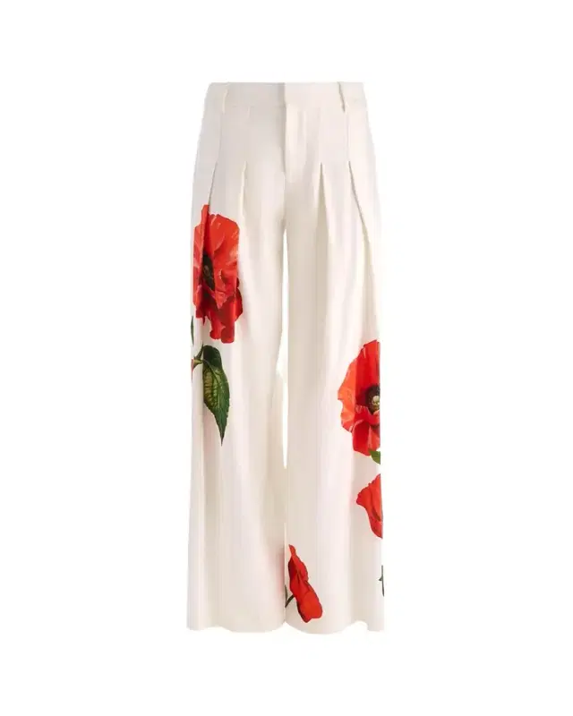 ALICE + OLIVIA Blaire High-Rise Pleated Trousers