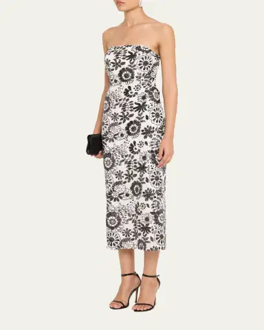 Ramy Brook Bonnie Strapless Floral Sequin Column Midi Dress | Thumbnail 4 Ramy Brook Bonnie Strapless Floral Sequin Column Midi Dress | Thumbnail 4