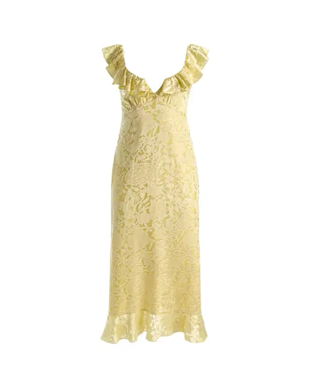 Gemma Ruffled Floral Maxi Dress
