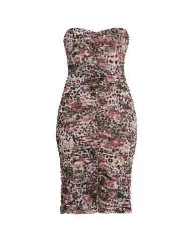 L'Agence Caprice Ruched Strapless Midi Dress | Thumbnail 1 L'Agence Caprice Ruched Strapless Midi Dress | Thumbnail 1