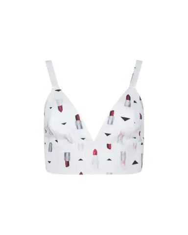 L'AGENCE Kaori Lipstick-Print Bralette Top | Thumbnail 1