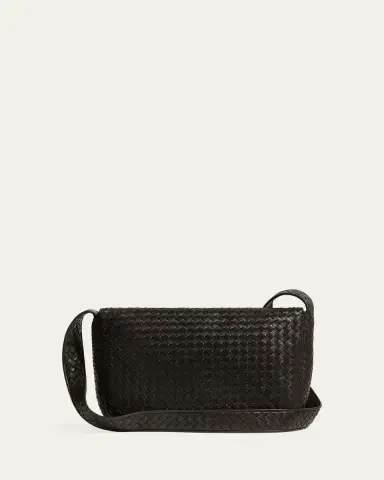 Bottega Veneta Men's Large Intrecciato Leather Flap Messenger Bag | Thumbnail 3 Bottega Veneta Men's Large Intrecciato Leather Flap Messenger Bag | Thumbnail 3