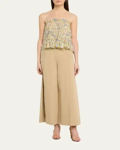 Ulla Johnson Sascha Cropped Wide-Leg Cotton Trousers | Thumbnail 2 Ulla Johnson Sascha Cropped Wide-Leg Cotton Trousers | Thumbnail 2