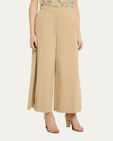 Ulla Johnson Sascha Cropped Wide-Leg Cotton Trousers | Thumbnail 4 Ulla Johnson Sascha Cropped Wide-Leg Cotton Trousers | Thumbnail 4