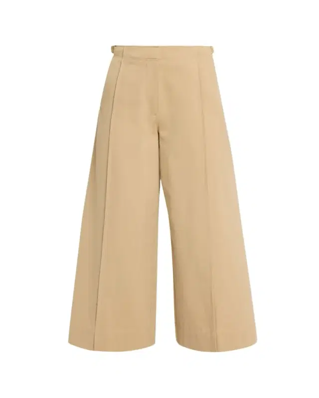 Ulla Johnson Sascha Cropped Wide-Leg Cotton Trousers