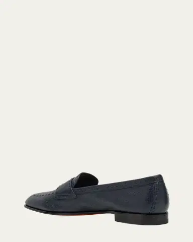 Santoni Marlene Leather Penny Loafers | Thumbnail 4