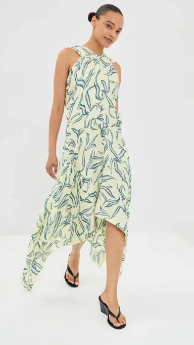 Proenza Schouler Sybella Dress Yellow Multi 8 | Thumbnail 2