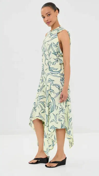 Proenza Schouler Sybella Dress Yellow Multi 8 | Thumbnail 4