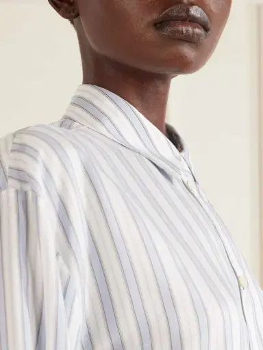 Gucci Striped Logo-jacquard Silk Shirt | Thumbnail 5