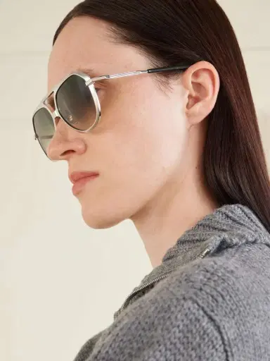 Jacques Marie Mage + Lou Lou De La Falaise Louise Aviator-style Titanium Sunglasses | Thumbnail 5