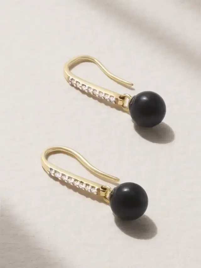 14-karat Gold, Onyx And Diamond Earrings