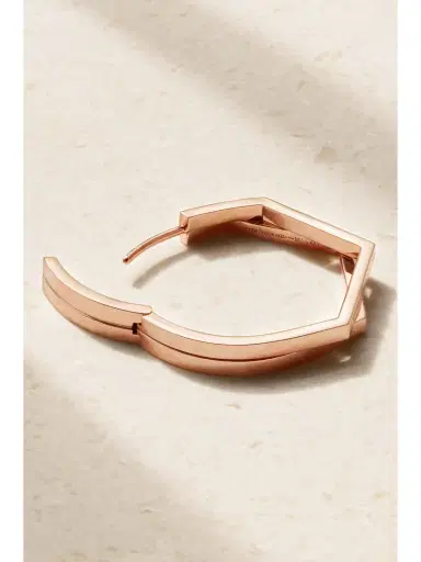 Repossi Antifer Medium 18-karat Rose Gold Diamond Single Hoop Earring | Thumbnail 3
