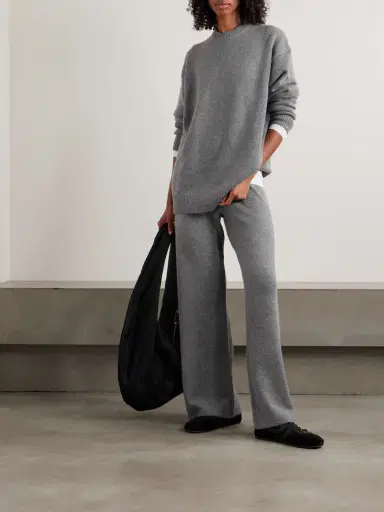 Skims Oversized Cashmere Sweater - Dark Heather | Thumbnail 3 Skims Oversized Cashmere Sweater - Dark Heather | Thumbnail 3