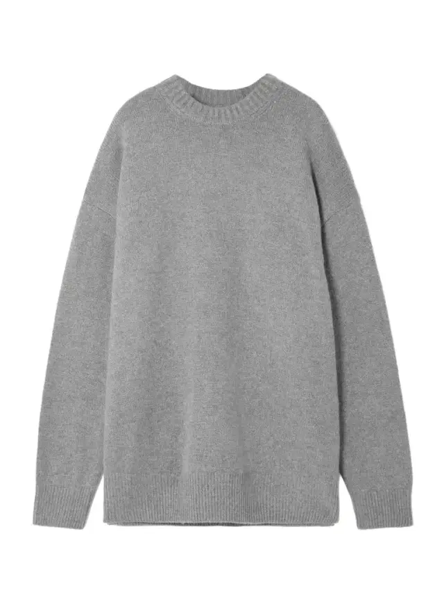 Oversized Cashmere Sweater - Dark Heather