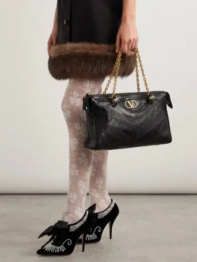Valentino Garavani Growl Medium Embellished Leather Shoulder Bag | Thumbnail 2