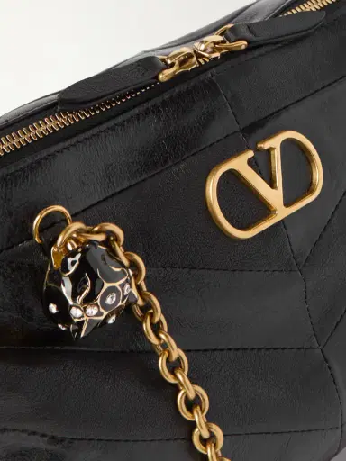 Valentino Garavani Growl Medium Embellished Leather Shoulder Bag | Thumbnail 4