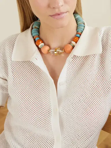 Lizzie Fortunato Neptune Gold-plated Multi-stone Necklace | Thumbnail 2