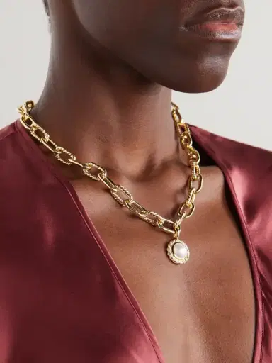 David Yurman 18-karat Gold, Diamond And Pearl Pendant. | Thumbnail 2