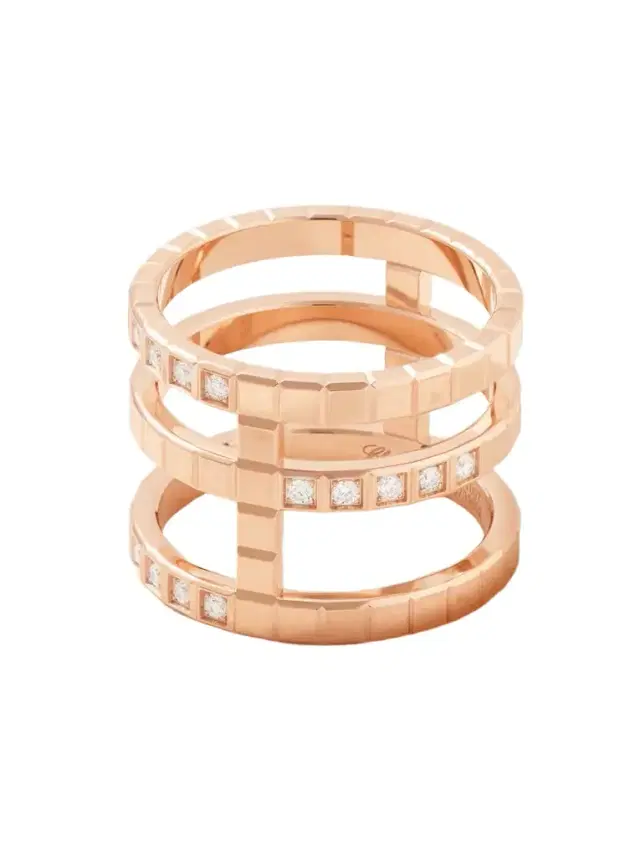 Ice Cube 18-karat Rose Gold Diamond Ring