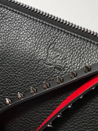Christian Louboutin Cabata Studded Textured-leather Clutch | Thumbnail 4 Christian Louboutin Cabata Studded Textured-leather Clutch | Thumbnail 4