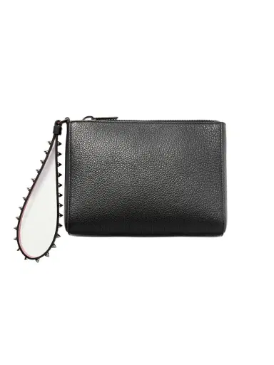 Christian Louboutin Cabata Studded Textured-leather Clutch | Thumbnail 1 Christian Louboutin Cabata Studded Textured-leather Clutch | Thumbnail 1