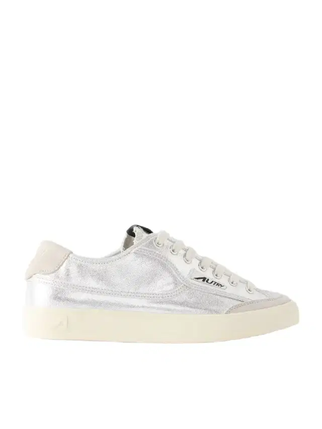 Windscape Low Suede-trimmed Metallic Canvas Sneakers Windscape Low Suede-trimmed Metallic Canvas Sneakers