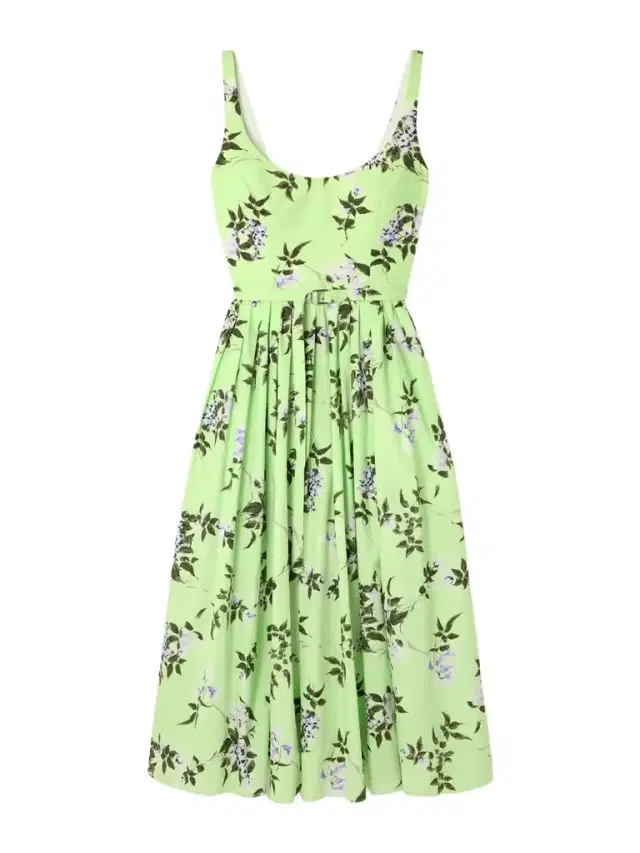 Eglantine Belted Gathered Floral-print Cotton-poplin Midi Dress