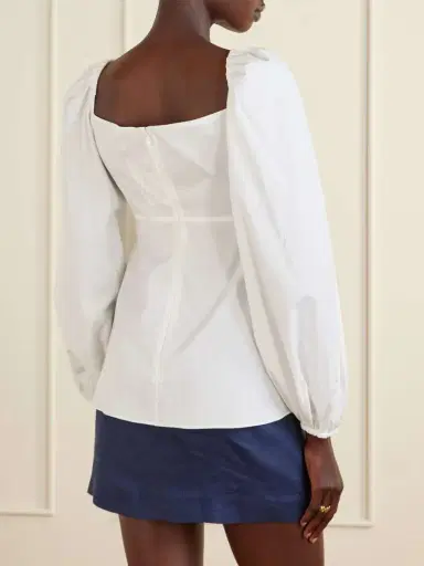 Carolina Herrera Cotton-blend Poplin Blouse | Thumbnail 3 Carolina Herrera Cotton-blend Poplin Blouse | Thumbnail 3
