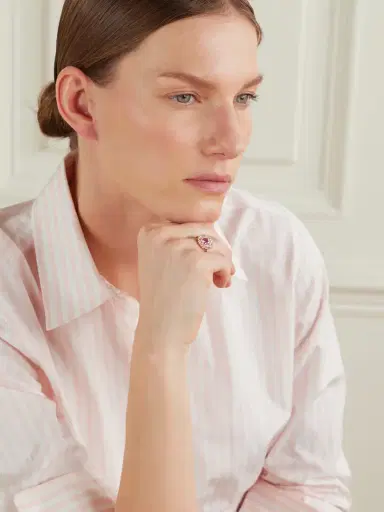 Suzanne Kalan 18-karat Rose Gold, Sapphire And Diamond Ring | Thumbnail 2