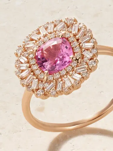 Suzanne Kalan 18-karat Rose Gold, Sapphire And Diamond Ring | Thumbnail 5