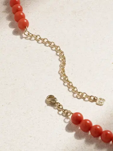 Sydney Evan Multi Wheel 14-karat Gold, Coral And Diamond Necklace | Thumbnail 3 Sydney Evan Multi Wheel 14-karat Gold, Coral And Diamond Necklace | Thumbnail 3