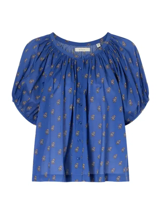 June Floral-printed Cotton Top