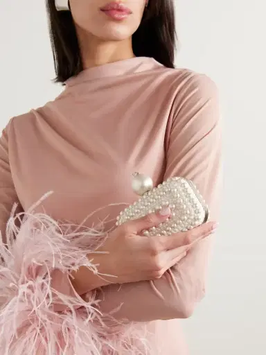 Jimmy Choo Cloud Micro Embellished Satin Clutch | Thumbnail 2