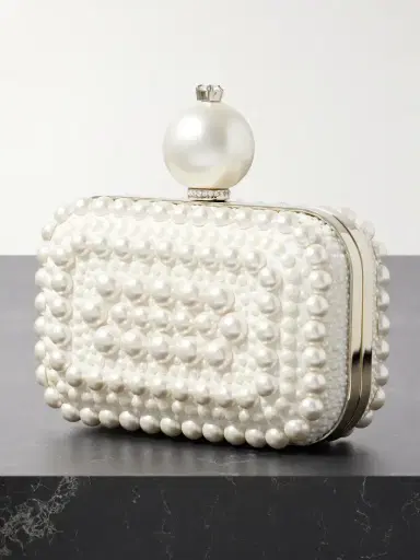 Jimmy Choo Cloud Micro Embellished Satin Clutch | Thumbnail 3