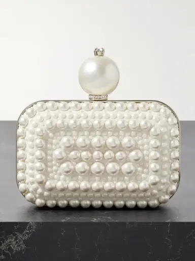 Jimmy Choo Cloud Micro Embellished Satin Clutch | Thumbnail 1