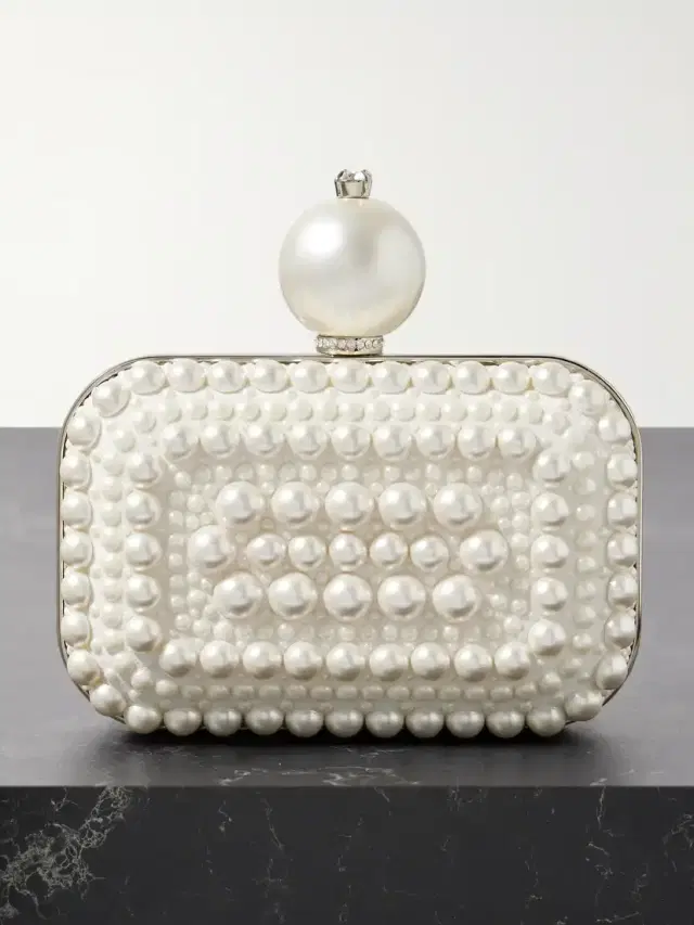 Cloud Micro Embellished Satin Clutch