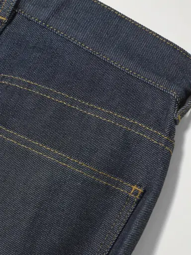 JW Anderson Twisted Asymmetric Embroidered High-rise Jeans - Indigo | Thumbnail 6 JW Anderson Twisted Asymmetric Embroidered High-rise Jeans - Indigo | Thumbnail 6