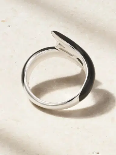 Nikos Koulis Oui 18-karat White Gold, Diamond And Enamel Ring | Thumbnail 3 Nikos Koulis Oui 18-karat White Gold, Diamond And Enamel Ring | Thumbnail 3