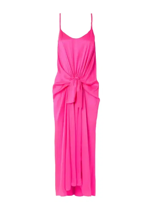 Tie-detailed Crinkled-silk Maxi Dress