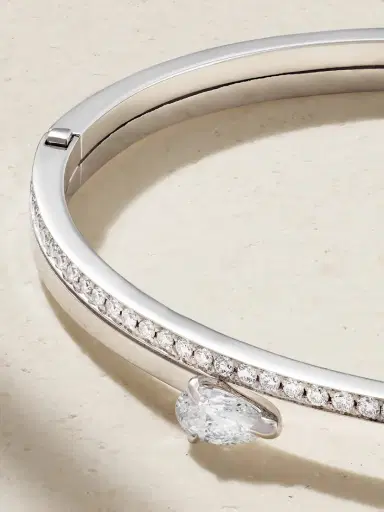 Repossi Serti Sur Vide 18-karat White Gold Diamond Bracelet | Thumbnail 4