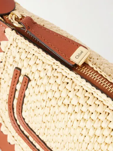 Chloé Marcie Leather-trimmed Raffia Shoulder Bag | Thumbnail 5 Chloé Marcie Leather-trimmed Raffia Shoulder Bag | Thumbnail 5