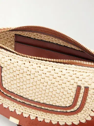 Chloé Marcie Leather-trimmed Raffia Shoulder Bag | Thumbnail 6 Chloé Marcie Leather-trimmed Raffia Shoulder Bag | Thumbnail 6