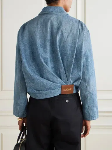 Loewe Draped Denim Jacket - Mid denim | Thumbnail 4