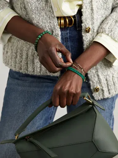 Sydney Evan Evil Eye 14-karat Gold, Cord And Enamel Bracelet | Thumbnail 5