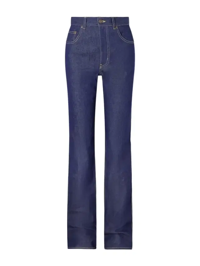 High-rise Slim-leg Jeans - Dark denim