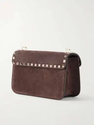 Valentino Garavani Rockstud Embellished Suede Shoulder Bag | Thumbnail 4 Valentino Garavani Rockstud Embellished Suede Shoulder Bag | Thumbnail 4